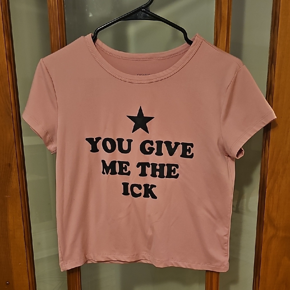 Stylish Pink Graphic Crop Top